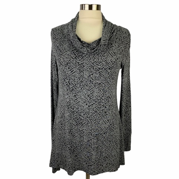 CUDDL DUDS Black & Grey Cowl Neck Tunic M - Picture 3 of 8